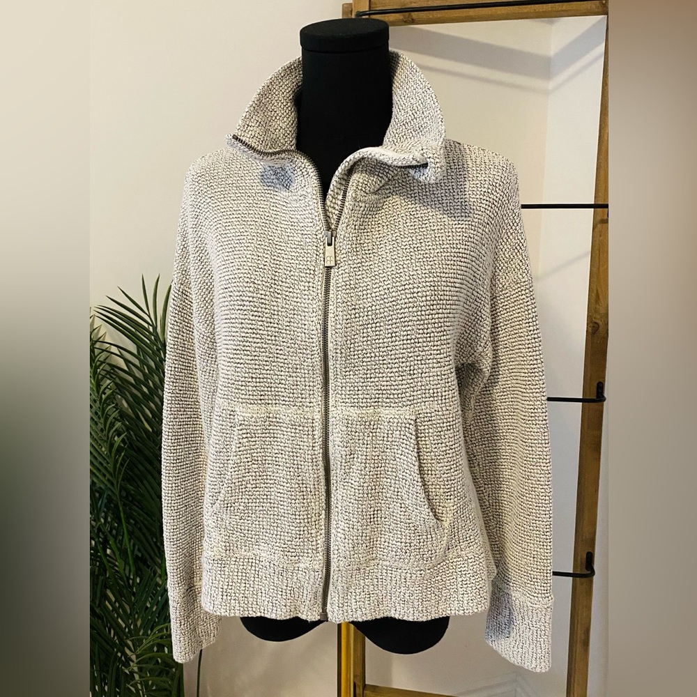 Sweaty Betty Black & White Full Zip Jacket, Size XS to Medium